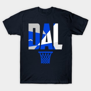 Dallas Throwback Basketball DAL T-Shirt